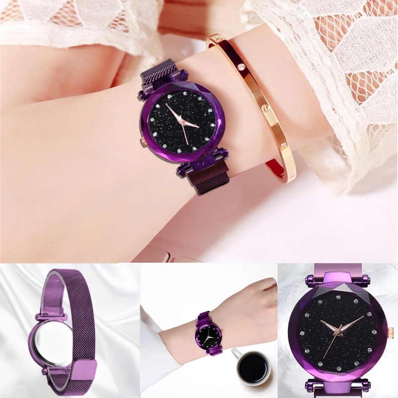 

Starry Sky Luxury Women Watches Relogio Feminino Ladies Magnetic Clock Fashion Diamond Female Quartz Wristwatches Zegarek Damski