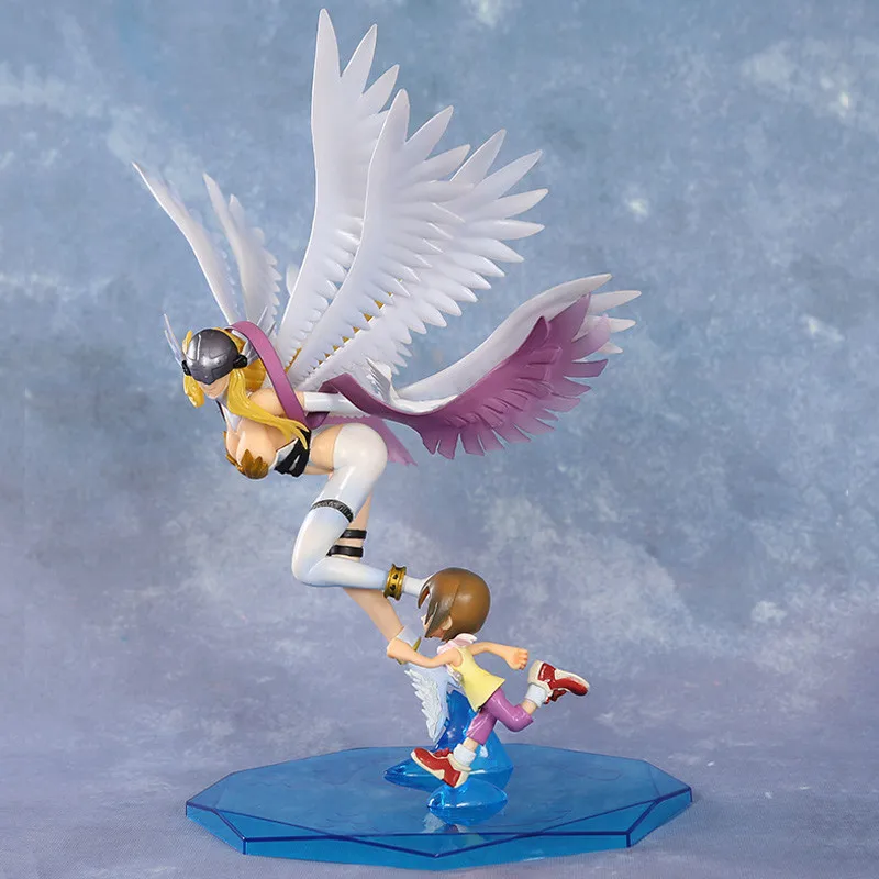 Горячая аниме мультфильм Цифровой Монстр digimons angewomon и Хикари/angemon и Такэру фигурку Детские игрушки без коробки 22 см(китайский Версон