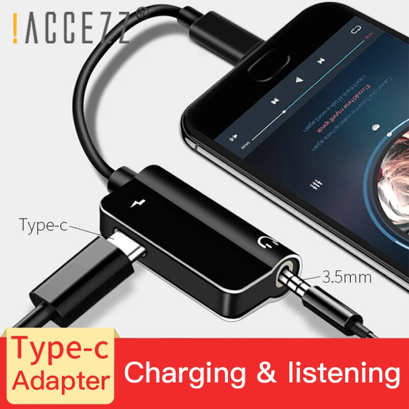 Высокое качество 2 в 1 USB Type C быстрое зарядное устройство 3 5 мм адаптер для Xiaomi Mi 6