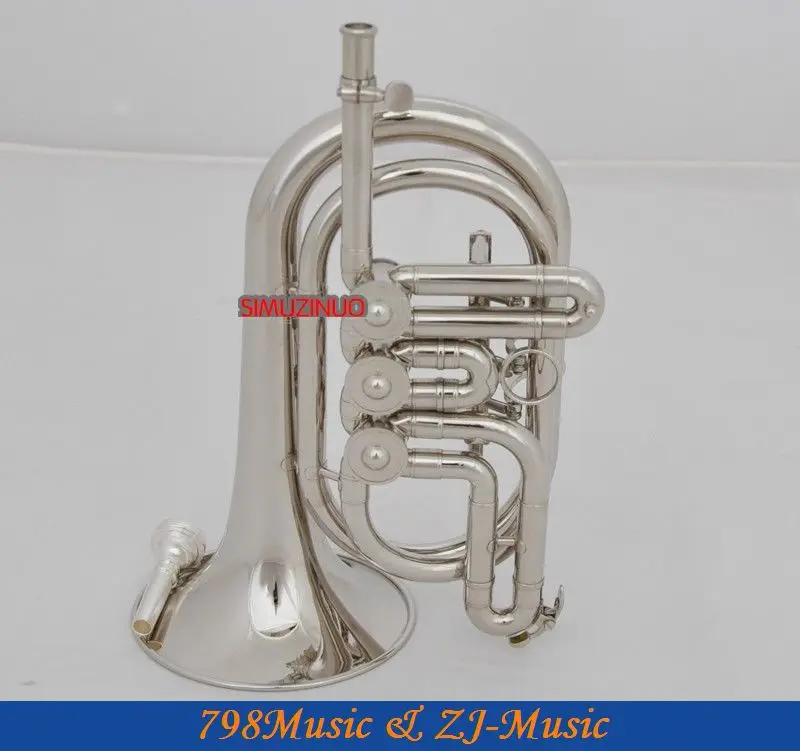 Профессиональный серебристый никелевый вращающийся клапан Cornet новый Bb рожковый