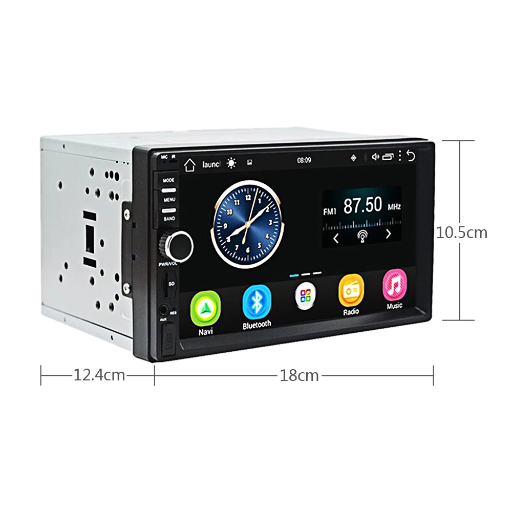 AMprime 2 Din Android Автомагнитола стерео gps Bluetooth сенсорный экран автомобильный аудио