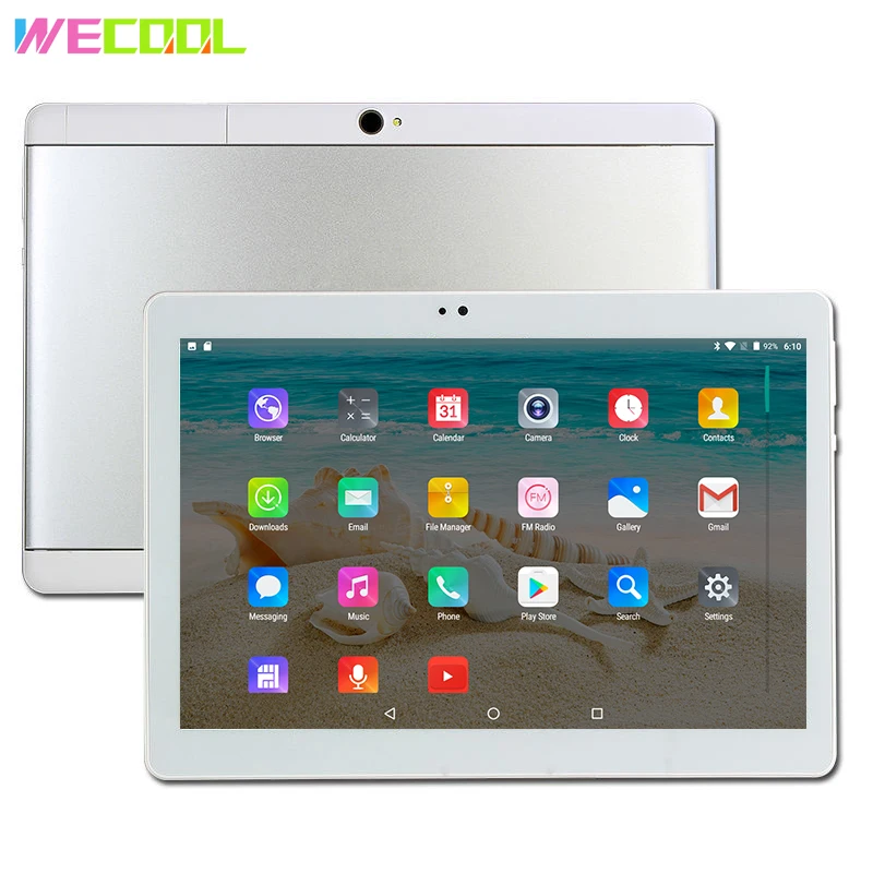 Планшетный ПК WeCool 10 дюймов Android 7 0 3G телефонные звонки IPS 1280x800 разрешение 16 ГБ