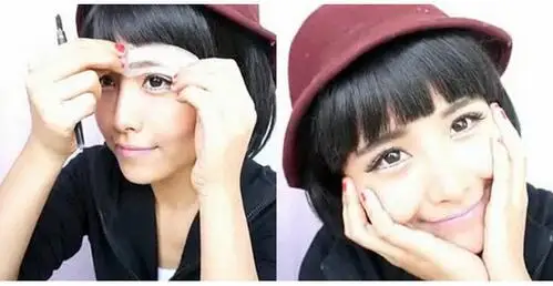 3 вида стилей трафарет для бровей многоразового использования карандаш