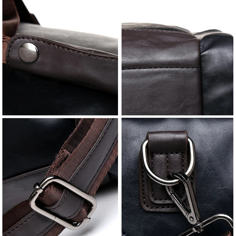 

High Capacity Travel Bags For Men 2019 Summer New Soft Pu Leather Cross Body Fitness Bag Male Big Handbags Messenger Bags KGM10