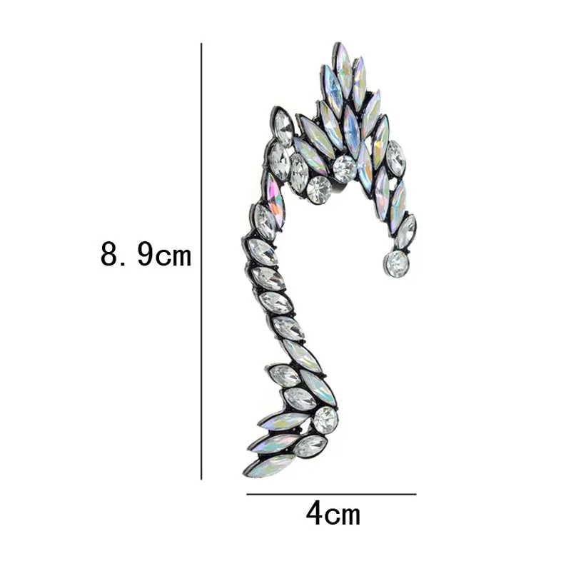 Новинка Лидер продаж 1 шт. золотистые и Серебристые Клипсы клипсы в виде крыльев