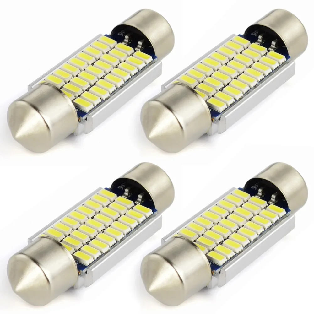 Safego 4 шт. 36 мм 39 42 светодиодный C5W Canbus 3014 LED гирлянда для автомобиля Купол Подсветка