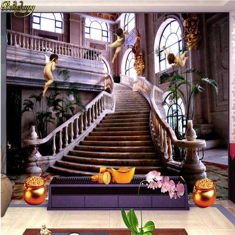 Обои для фотосъемки по индивидуальному заказу Европейский 3d зал Angel Stairway Paradise