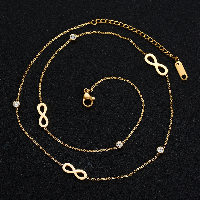 2016 новая мода из нержавеющей стали ожерелье с кулоном бесконечность в форме