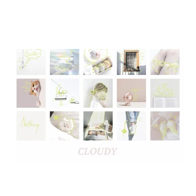 cloudy 30 шт./1 упаковка Kawaii канцелярские наклейки Ins светящаяся серия Дневник Декоративные наклейки для мобильного телефона Скрапбукинг DIY наклейки для рукоделия - Цвет: cloudy
