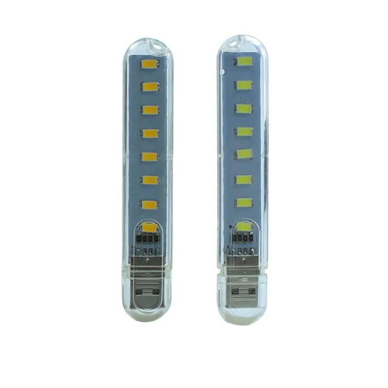 2 шт./8 светодиодов 5730 мини USB Ночной светильник портативный 100 мм домашняя