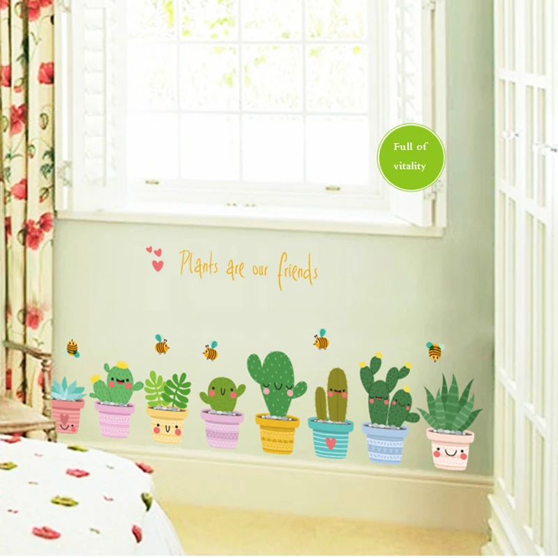 JX LCLYL горшок Сделай Сам культуры виниловые наклейки на стены Стикеры оконные для
