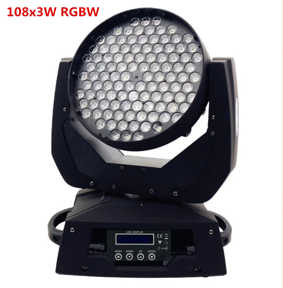 

108x3W RGBW Zoom Led Moving Head Light DMX512 Led Moving Head Wash Beam Effect Light led wash moving head light