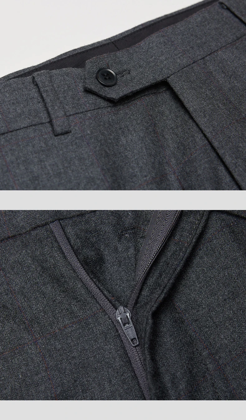 Два предмета темно-серый шерсть костюмы для мужчин Terno Slim Fit Tuxedo(куртка+ брюки