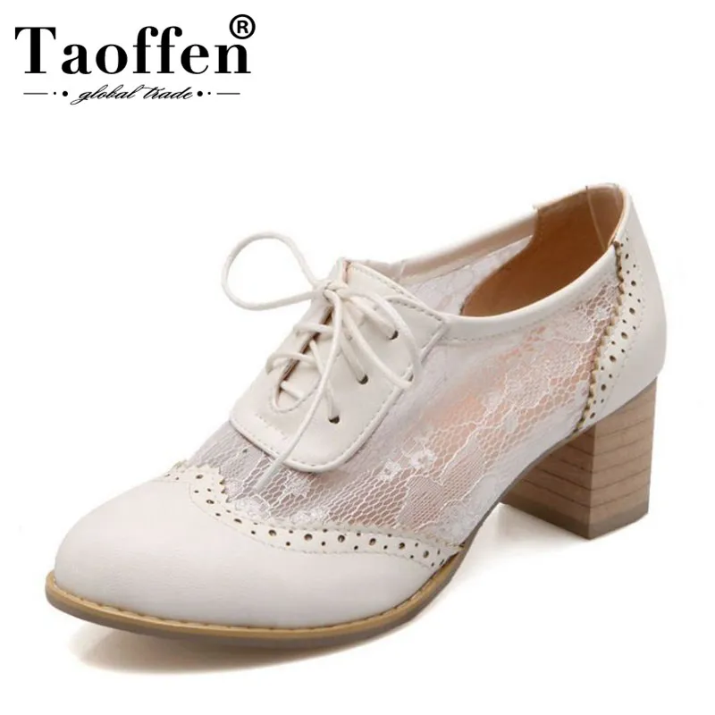 Taoffen/Новые модные женские туфли лодочки с круглым носком и перекрестными