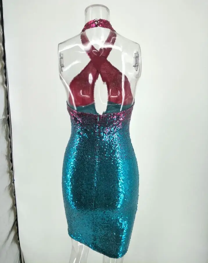 2017 шикарное летнее платье новинка без рукавов с блестками облегающие платья