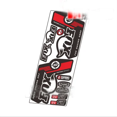 Black and red 2 шт./набор, 3 м, 8 цветов, вилки, наклейки для велосипеда, Передние наклейки на вилке, высокое качество, виниловые наклейки из фольги, MTB, вилки, наклейки, гоночные наклейки - Цвет: Black and red