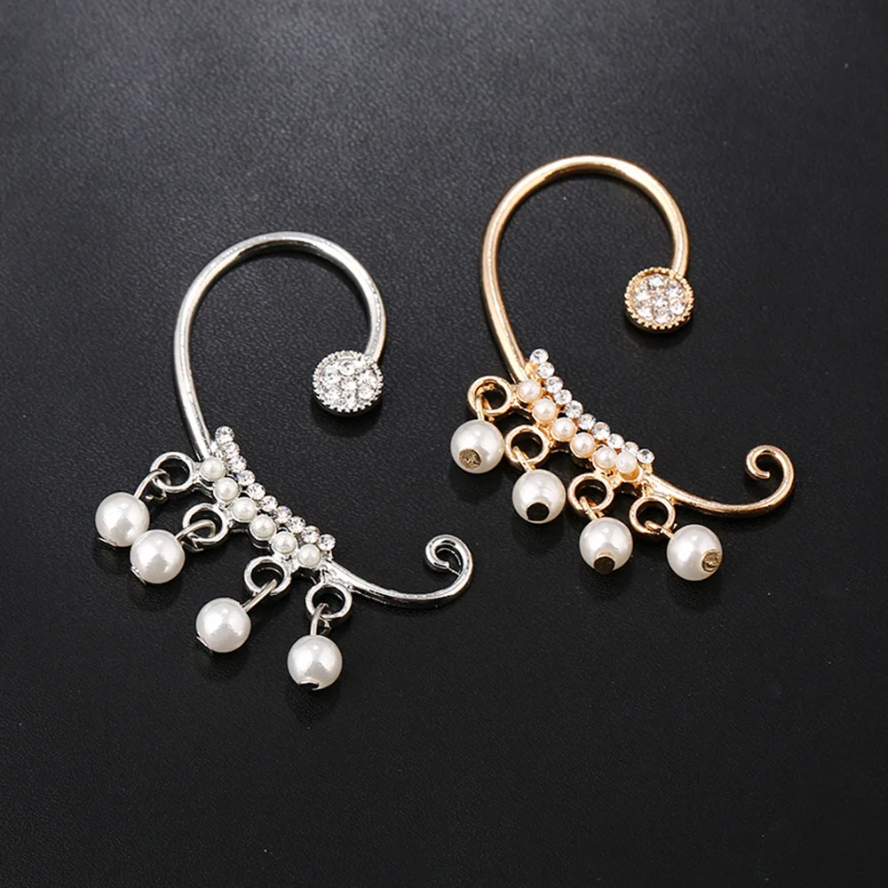 Женские серьги-Клипсы из сплава цинка ZLDYOU имитация жемчуга без пирсинга