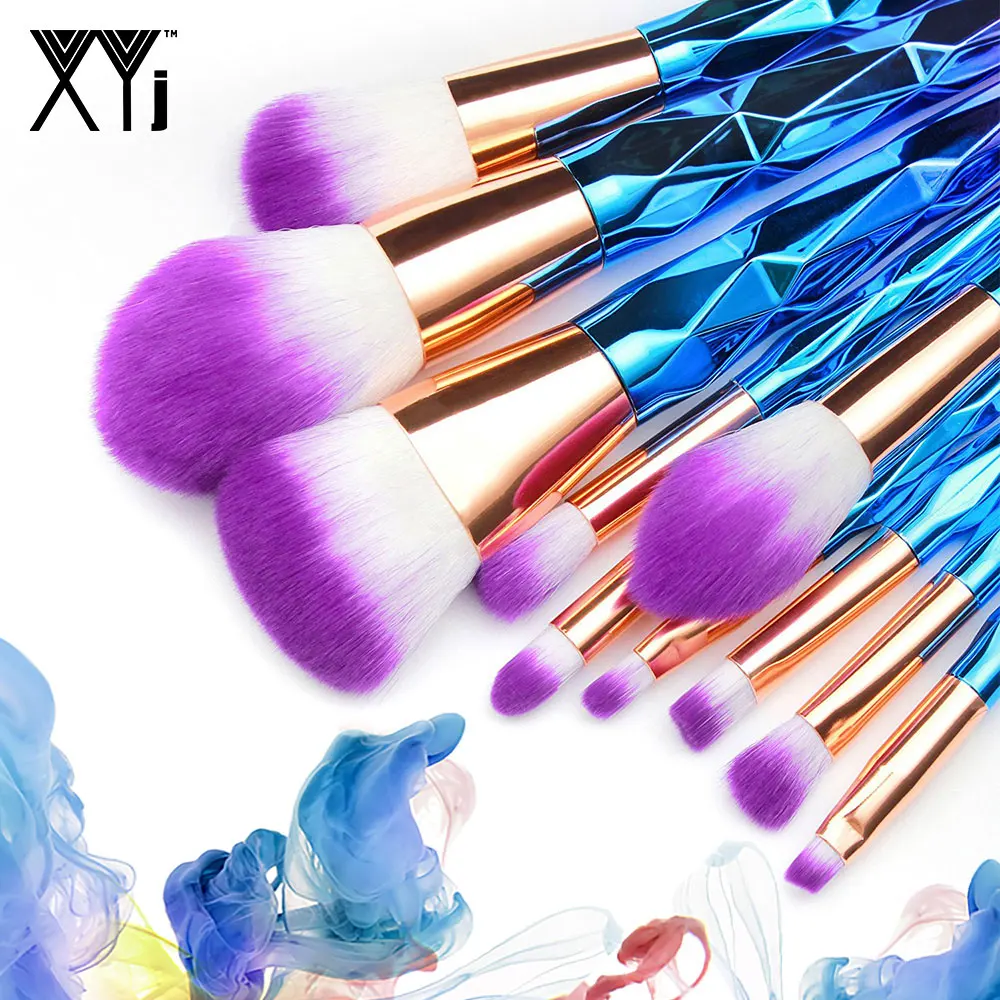 10 шт. алмазные кисти для макияжа набор кистей глаз основа тени век подводка