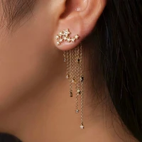 new earings fashion jewelry boho long fringed stars hanging earrings oorbellen brincos earrings for women wholesale