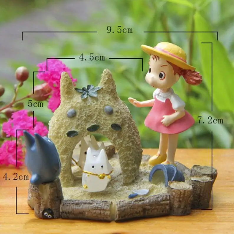 Феи Садовые принадлежности Totoro и девочка играют в игры Ghilbi студийная фигурка