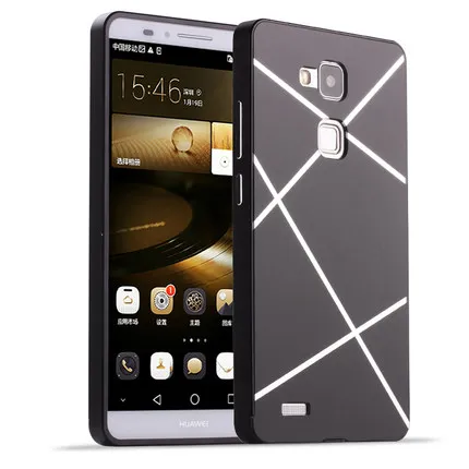 Fundas Huawei Ascend Mate 7 Case New Dual Hybrid Metal Aluminum Frame PC Back Cover mobile Phone Cases For Mate7 case |