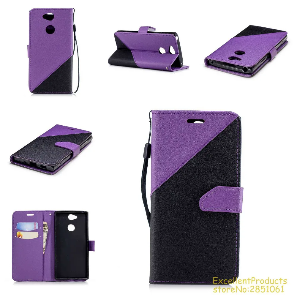 Для Coque sony Xperia XA2 Роскошные магнитных флип бумажник PU кожаный чехол для Дело Капа