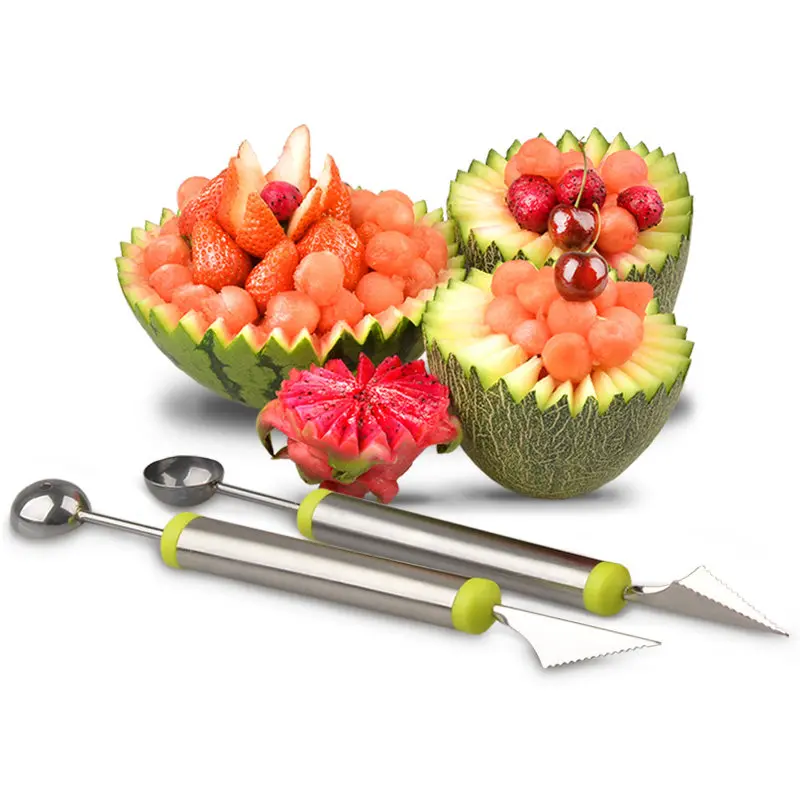 kitchen gadgets 2019Stainless steel fruit ball digger carving knife multifunctional watermelon digging spoon | Дом и сад