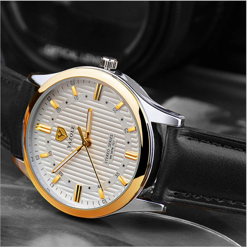 Yazole Топ Мода Элитный бренд Для мужчин часы Повседневное мужской кварцевые Бизнес