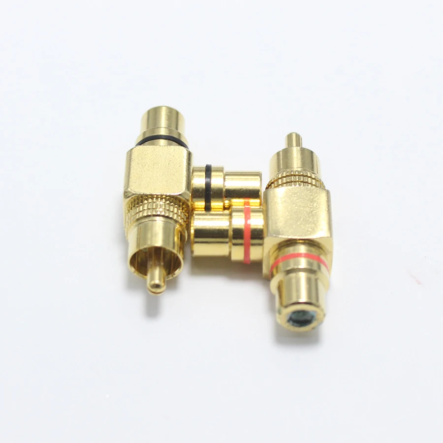 2 шт./лот высокое качество позолоченный RCA штекер на мама сплиттер адаптер AV видео