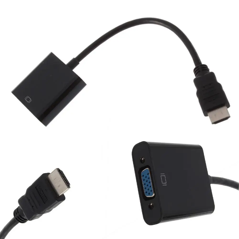 Адаптер HDMI Male VGA RGB Female кабель 1080P HDTV Monitor для ПК в наличии новинка 2017|hdmi male to vga|hdmi