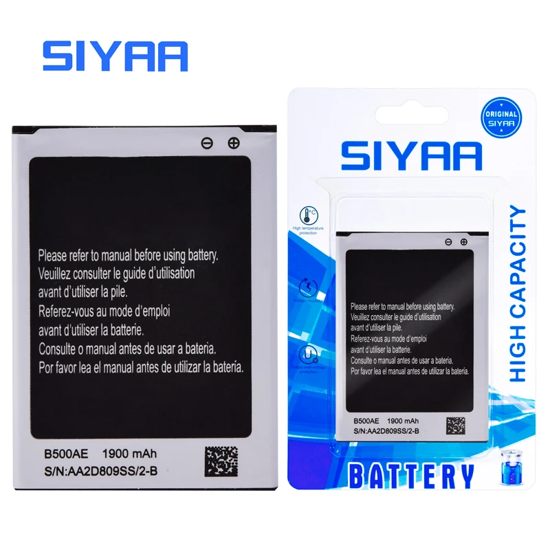 Аккумулятор SIYAA B500AE B500BE для Samsung Galaxy S4 S 4 Mini 1900 мАч|Аккумуляторы мобильных