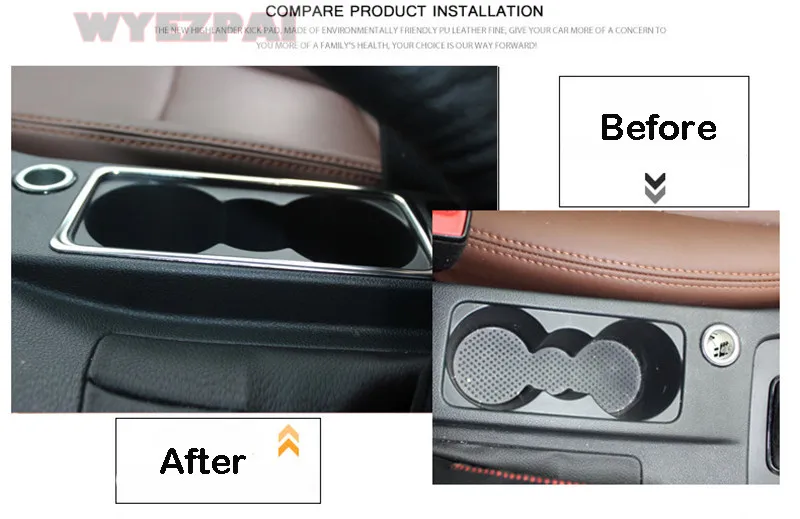 Нержавеющая сталь автомобильная рамка держателя стакана воды накладка наклейка для Skoda Octavia MK3 A7 2015|stickers