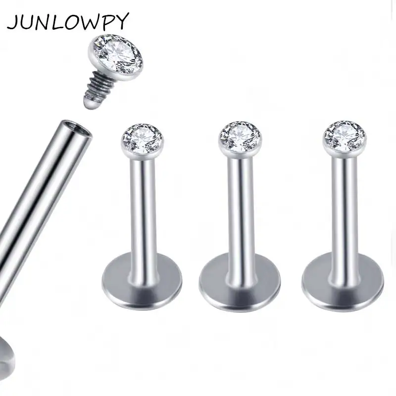 

JUNLOWPY Lip Piercing 2/2.5/3mm 16G Tragus Helix Earring Cartilage Labret Stud Body Jewelry Piercing oreja cartilago labret ring
