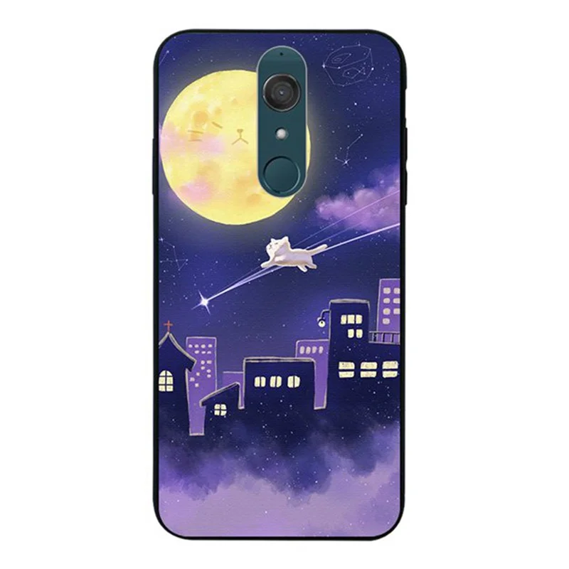 Силиконовый мягкий чехол из ТПУ с изображением лунного кота для Google Pixel 2 3 XL Wiko Harry