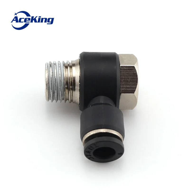Черный Внешний шестигранный пневматический Соединительный соединитель