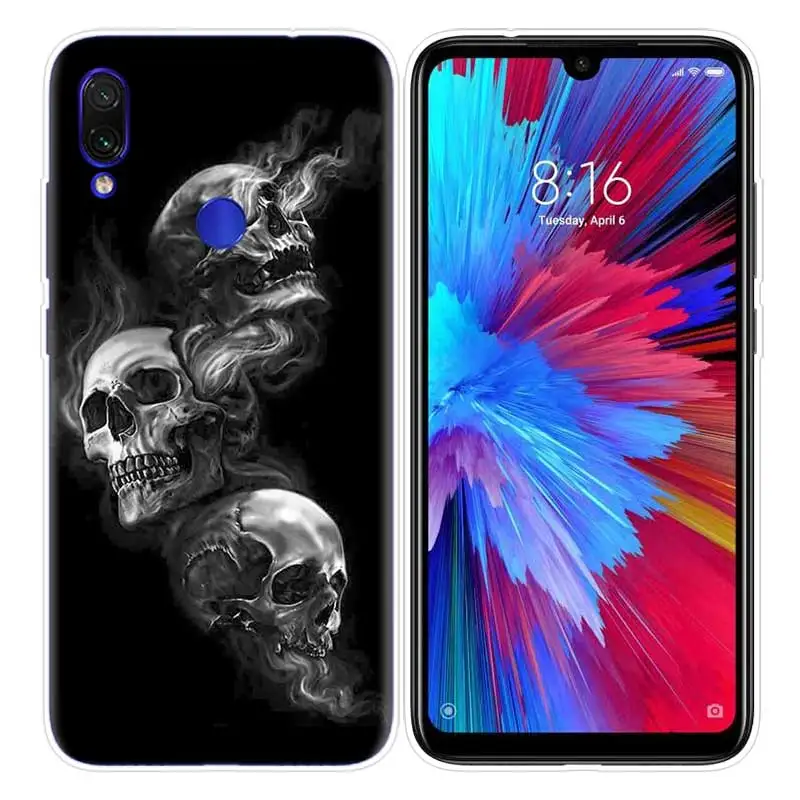 Чехол с черепом для Xiao mi Red mi Note 7 7S K20 Y3 GO S2 6 6A 7A 5 Pro mi Play 9T A1 A2 8 Lite Poco F1