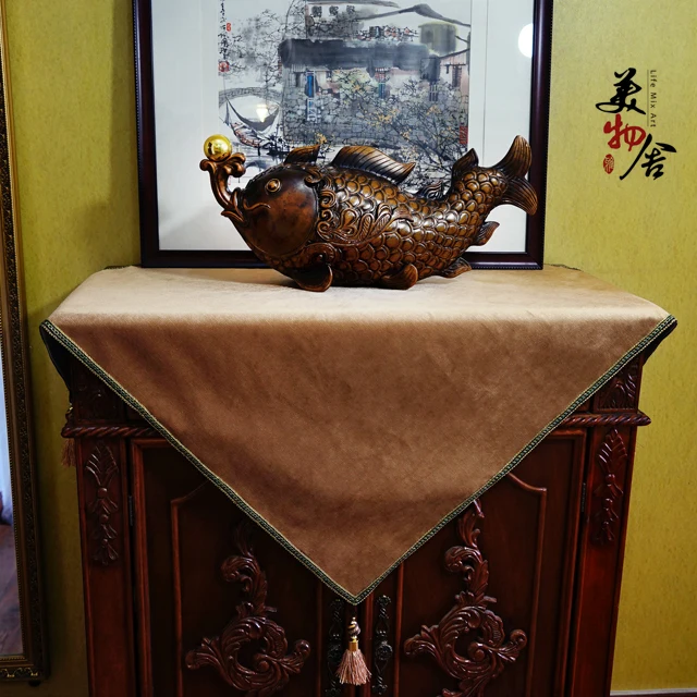 Новый монохромный кофейный столик в европейском стиле для холодильника скатерть