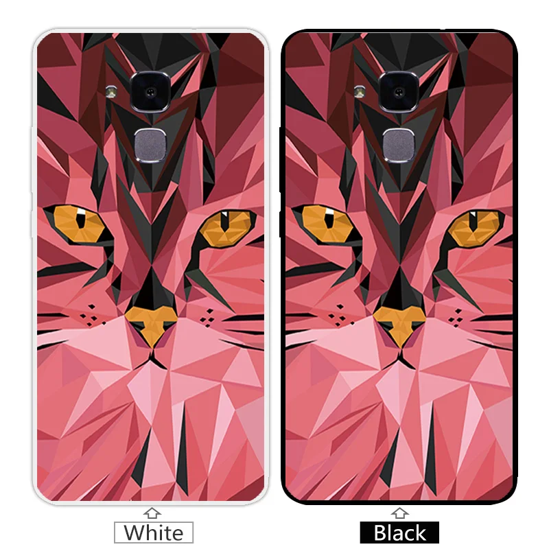 Cases for Huawei Honor 5C / 7 Lite Matte Soft Silicon Back Black Square Cover 5.2&quot Honor7 GT3 Clear Capa |