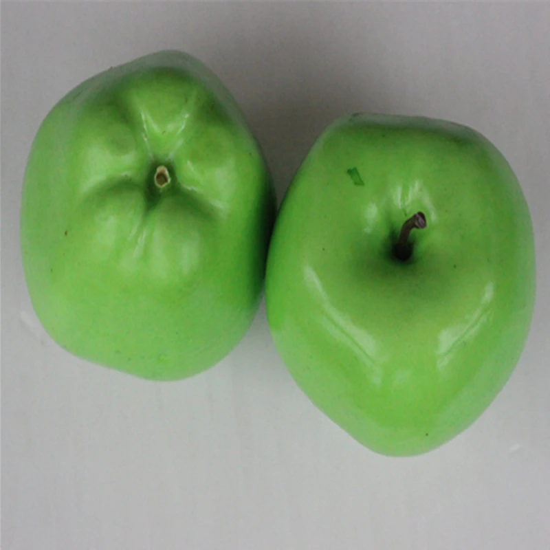 2 шт. декоративные большие искусственные Green Apple Пластик фрукты Главная Вечерние