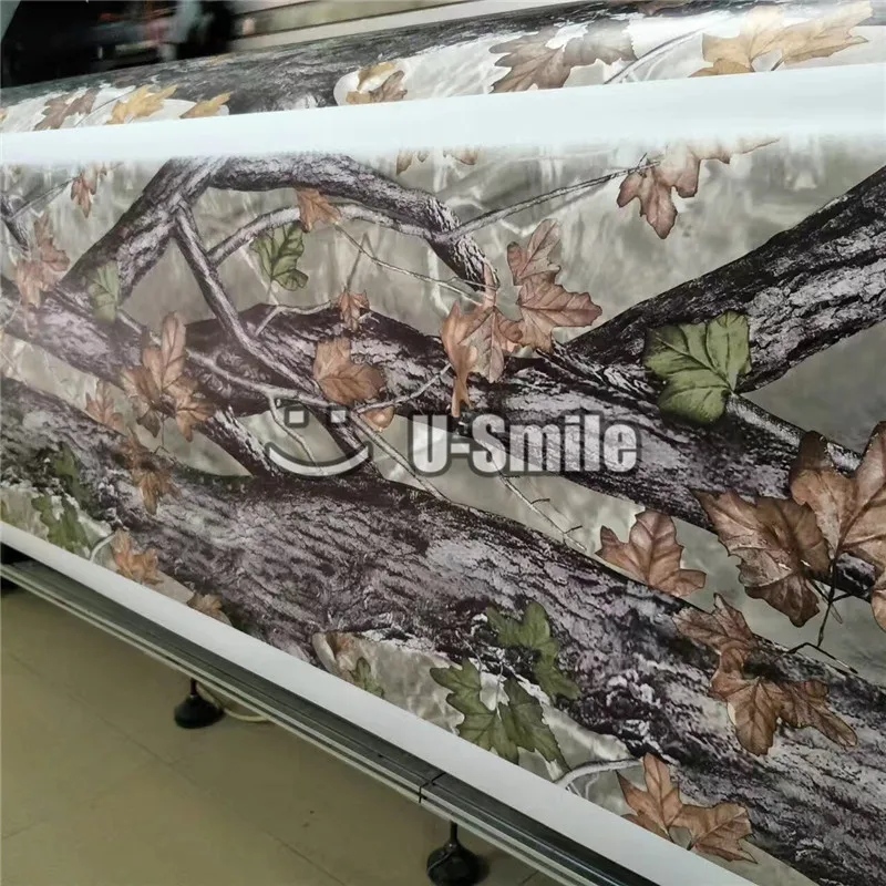 Желтый лист Realtree камуфляжная виниловая пленка для отделки автомобиля Наклейка