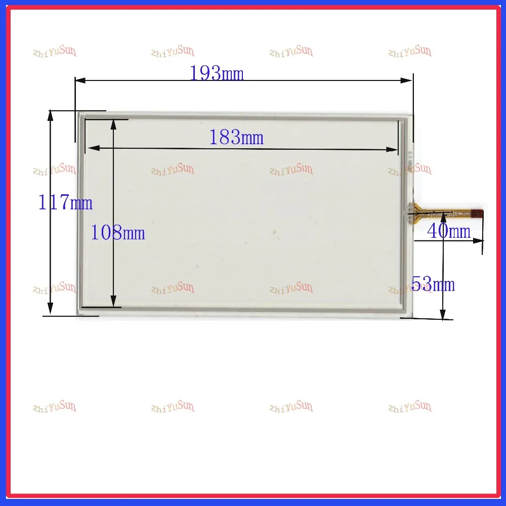XWT321 193*117  8inch 4 line For Car DVD touch screen panel  193mm*117mm this is compatible    TouchSensor FreeShipping