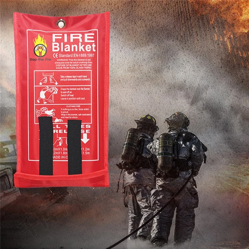 

Fire Blanket Fiberglass Fire Emergency Blanket Suppression Blanket Flame Retardant Blanket Emergency Survival Safety Cover