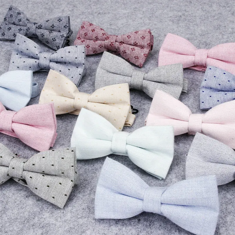 Новый бренд мужской s модный однотонный галстук-бабочка хлопок бабочка галстук