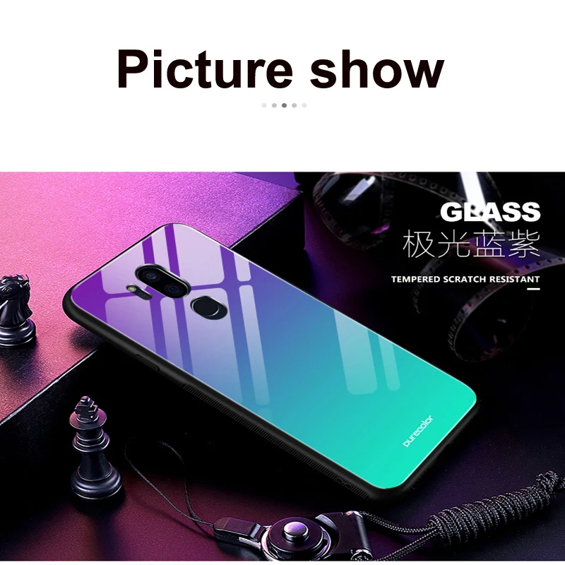 Чехол для lg G7 чехол ThinQ градиентное закаленное стекло+ чехол с мягкими краями 6,1 ''для lg G7 ThinQ dream glass чехол lg g7 чехол ThinQ s shell