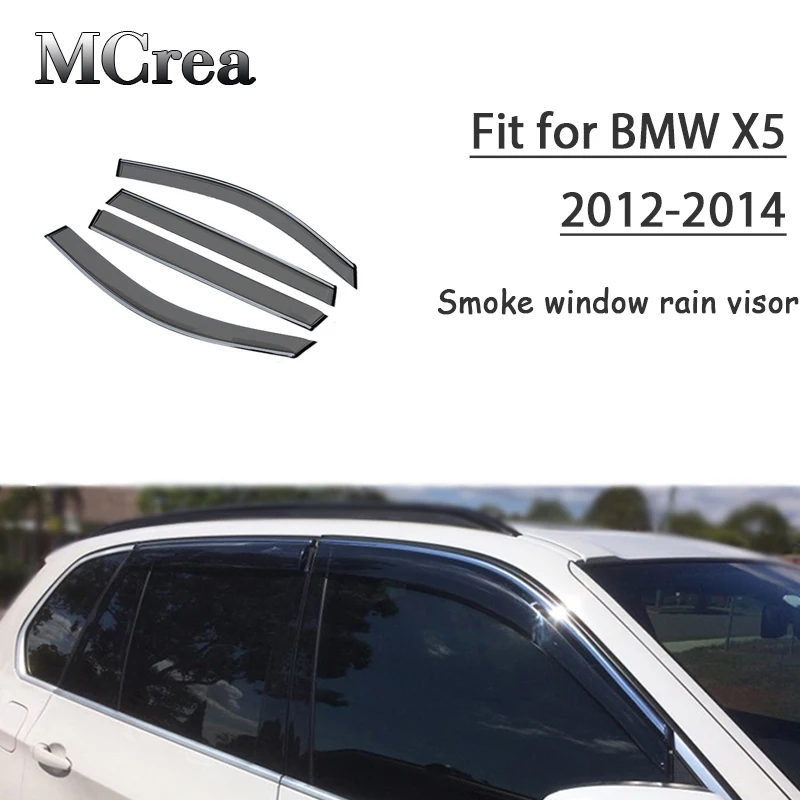 MCrea 4 шт. ABS автомобиля дымчатое Окно Солнцезащитный козырек дефлектор для BMW X5 2012