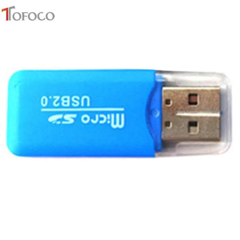 blue TOFOCO для Micro SD TF T-Flash все в 1 USB 2,0 многофункциональный считыватель карт памяти - Цвет: blue
