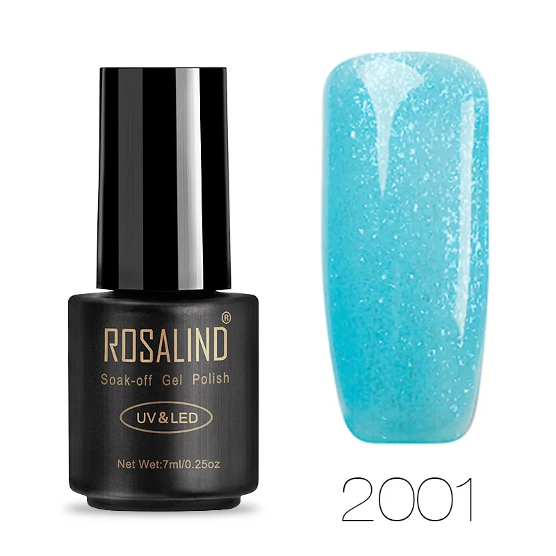 2001 ROSALIND гель 1S 7 мл красный желтый Алмазный Гель-лак для ногтей УФ светодиодный Блеск Гель-лак замочить сверху и Базовое покрытие праймер для ногтей - Цвет: 2001