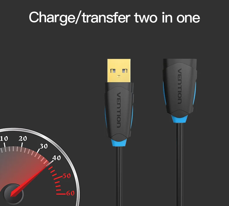 Vention USB2.0 кабель-удлинитель для мужчин и женщин супер скорость USB кабель для передачи данных удлинитель для ПК клавиатура принтер мышь компьютерный кабель