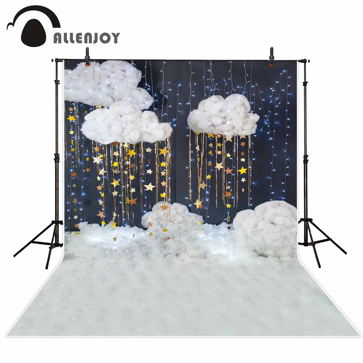 Фон для фотосъемки Allenjoy с изображением Облака Звезды блестящее украшение фон