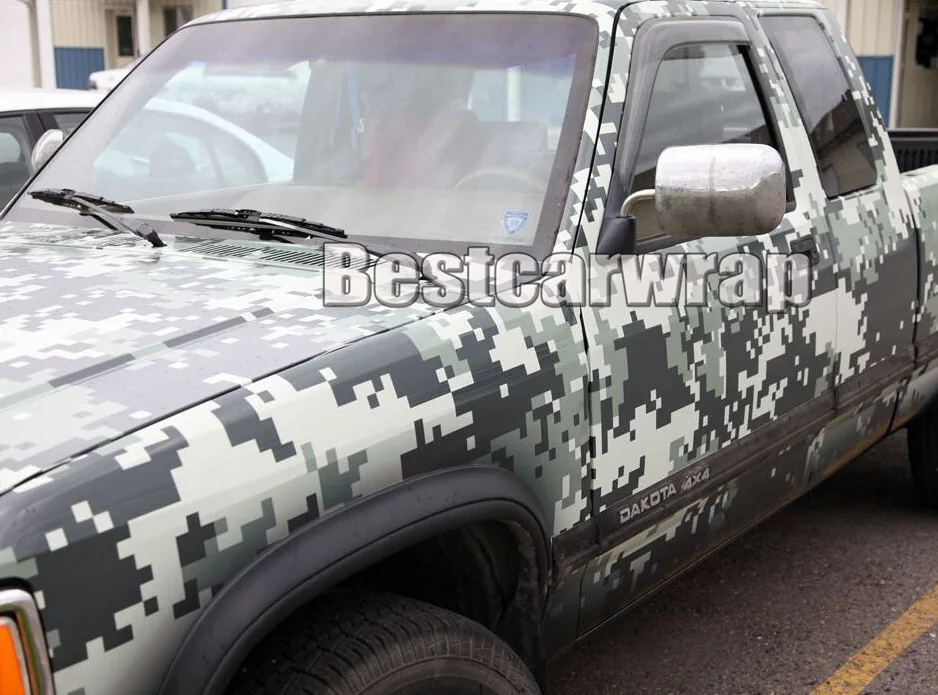 Цифровой военный зеленый камуфляж автомобиля Обёрточная бумага пленка PELLICOLA с